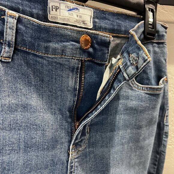 Free People Great Heights Frayed Skinny Jeans Size 30 - Picture 9 of 16